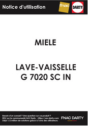 Miele G 7020 SC IN Mode D'emploi