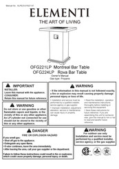 ELEMENTI Rova OFG224LP Manuel De L'utilisateur