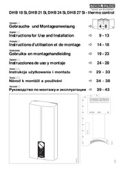 Stiebel Eltron DHB 27 Si Instructions D'utilisation Et De Montage