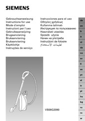 Siemens VS08G2090 Mode D'emploi