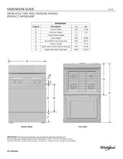 Whirlpool WFGS3530R Serie Guide De Dimensions