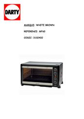 White&Brown Mega cook MF60 Mode D'emploi