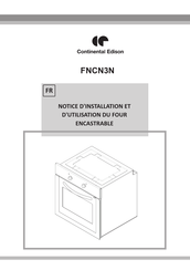 CONTINENTAL EDISON FNCN3N Notice D'installation Et D'utilisation