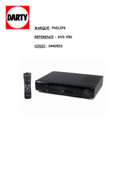 Philips DVD 950 Manuel D'utilisation