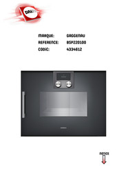 Gaggenau BSP 220 Serie Manuel D'utilisation