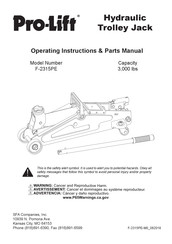 Pro-Lift F-2315PE Mode D'emploi