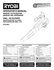 Ryobi ONE+ PCLLB01 Manuel D'utilisation