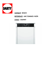 Bosch SMI 53M86EU Notice D'utilisation