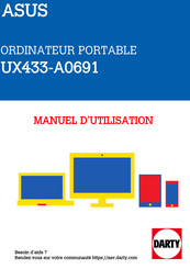 Asus ZenBook 14 UX433-A0691 Manuel Électronique