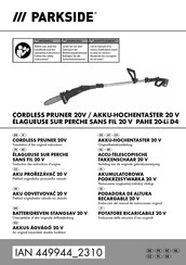 Parkside 449944 2310 Traduction Des Instructions D'origine