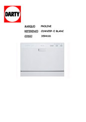 Proline CDW655P-E Manuel D'utilisation