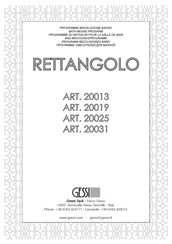 Gessi RETTANGOLO 20013 Instructions