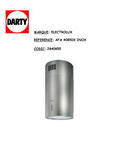 Electrolux AFA 40850X INOX Notice D'utilisation