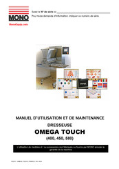 Mono Omega Touch 400 Manuel D'utilisation Et De Maintenance