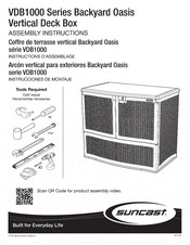 Suncast Oasis VDB1000 Serie Instructions D'assemblage