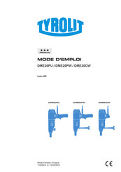 Tyrolit PREMIUM DME20PU Mode D'emploi