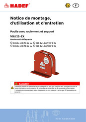 HADEF 108/22-EX Notice De Montage, D'utilisation Et D'entretien