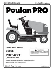 Poulan Pro PB2042YT Manuel D'utilisation