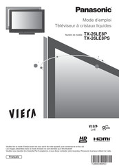 Panasonic VIERA TX-26LE8P Mode D'emploi