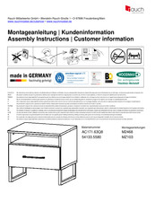 Rauch Holmes MZ103 Instructions De Montage