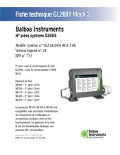 Balboa Instruments GL2000 Serie Fiche Technique De Pre-Installation