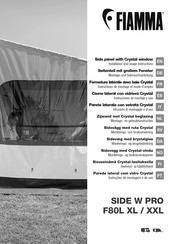 Fiamma SIDE W PRO F80L XXL Instructions De Montage Et Mode D'emploi