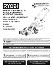 Ryobi RY40101 Manuel D'utilisation