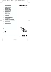 EINHELL Bavaria BWS 230-4 Instructions De Service