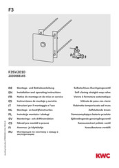 KWC F3SV2010 Notice De Montage Et De Mise En Service