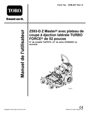 Toro Z593-D Z Master Manuel De L'utilisateur