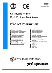 Ingersoll Rand 231C Serie Manuel D'instructions