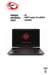 HP OMEN 15-ce022nf Manuel De L'utilisateur