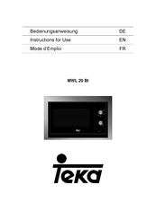 Teka MWL 20 BI Mode D'emploi