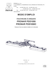 PRONAR PDD1050 Mode D'emploi