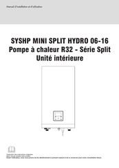 SystemAir SYSHP MINI SPLIT HYDRO 06 Q Manuel D'installation Et D'utilisation