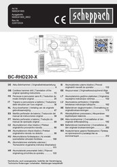 Scheppach BC-RHD230-X Mode D'emploi