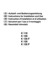 Wamsler K 128 F Instructions D'installation Et D'utilisation