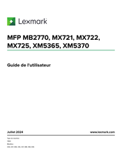 Lexmark MX721 Guide De L'utilisateur