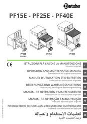 Bartscher PF15E Manuel D'utilisation Et D'entretien