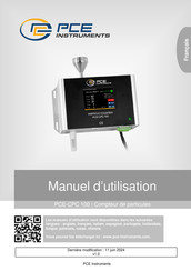 PCE Instruments PCE-CPC 100 Manuel D'utilisation