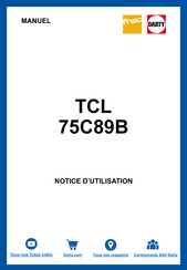 Tcl 75C89B Serie Notice D'utilisation