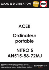 Acer Nitro 5 AN515-58-72MJ Manuel D'utilisation