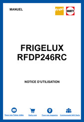 Frigelux RFDP246RRA Serie Manuel D'utilisation