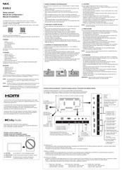NEC E328-2 Manuel D'installation