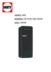 Smeg FAB 28 RBV Instructions Pour L'utilisateur