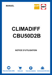 Climadiff CBU50D2B Notice D'utilisation