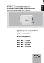 Helios KWL HBX 250 WW Notice De Montage Et D'utilisation