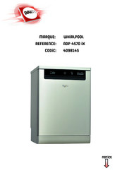 Whirlpool ADP 4570 IX Guide De Consultation