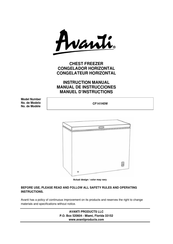 Avanti CF141H0W Manuel D'instructions