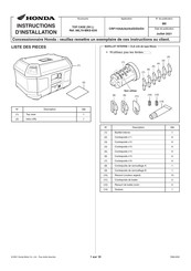 Honda 08L70-MKS-E00 Instructions D'installation